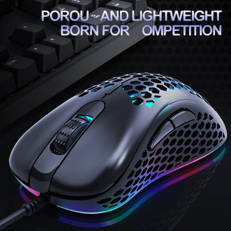 G540 Hollow USB Wired Gaming Mouse RGB Light Luminous Receiver for PC/Computer