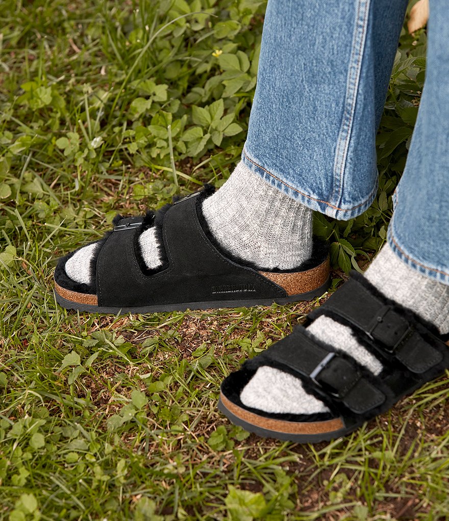 Birkenstock Women's Arizona Suede Shearling Sandals