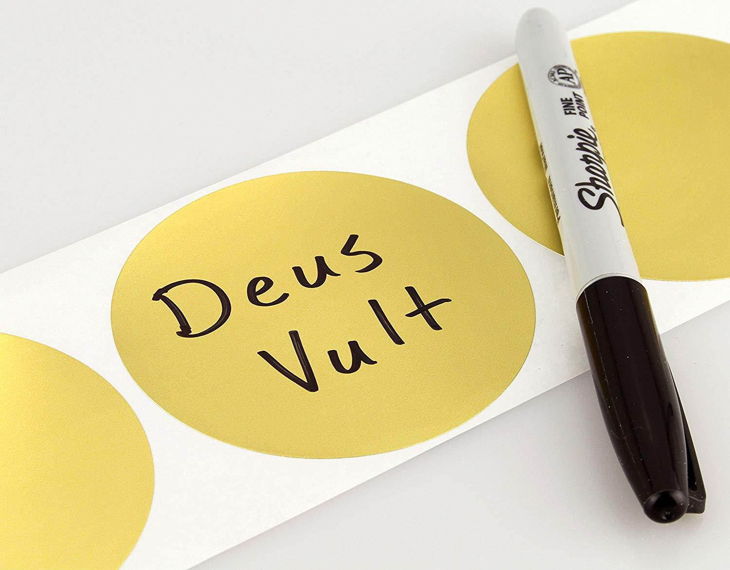 ChromaLabel 3 Inch Color-Code Dot Labels | 500/Roll (Metallic Gold)