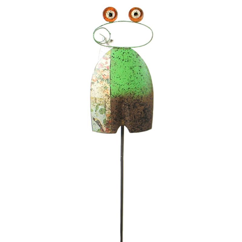 Home & Garden 40.5" Diggity Stake Frog Garden Accent Regal Art & Gift  -  Decorative Garden Stakes
