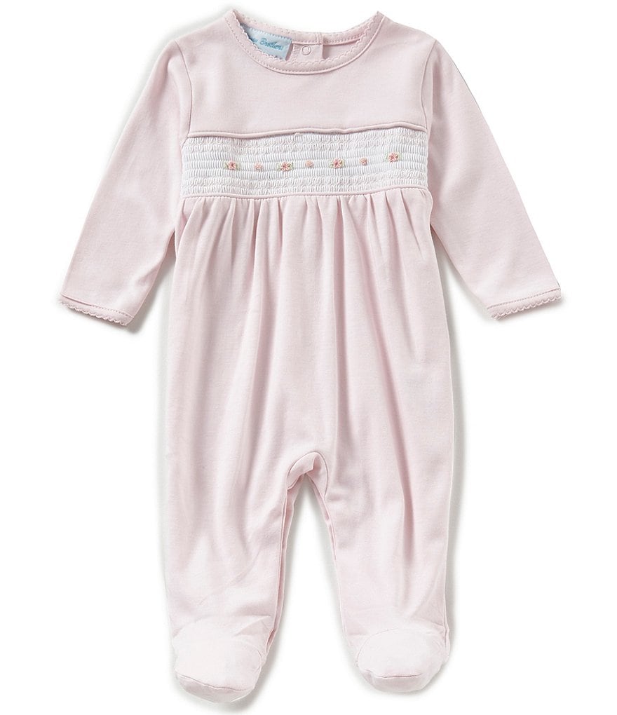 Feltman Brothers Baby Girls Newborn-9 Months Smock Embroidered Coverall