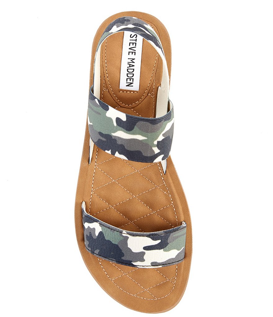 Steve Madden Rafa Camo Print Elastic Sandals