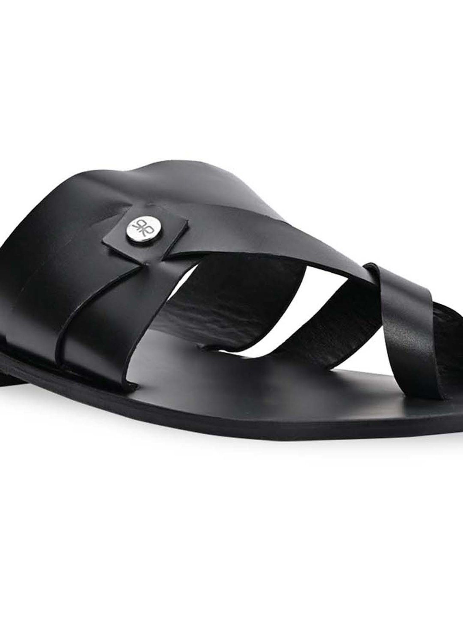 Regal Men's Black Toe Ring Sandals