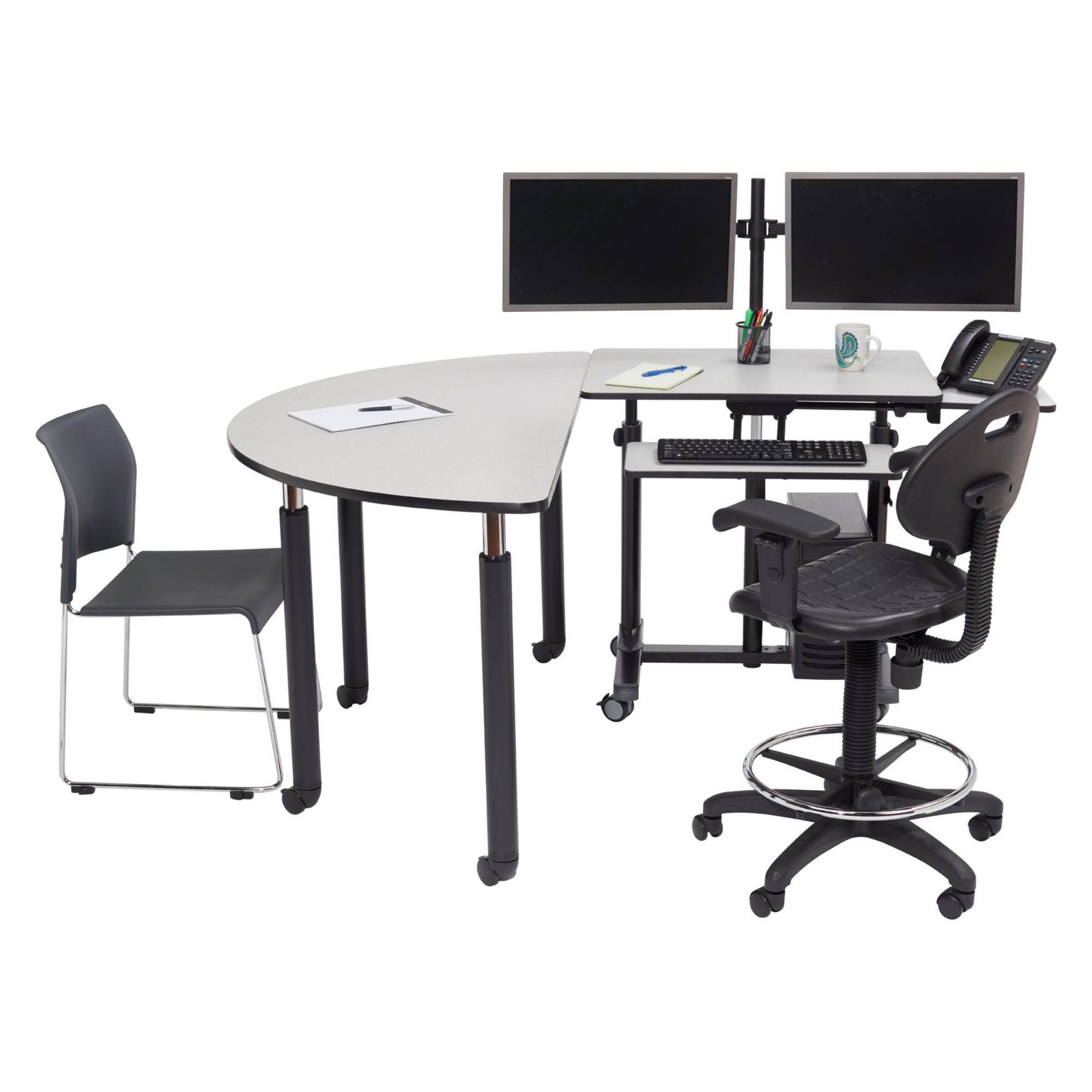 OKLAHOMA SOUND CORP EDTCP MOBILE COMPUTER SIT-STAND CART