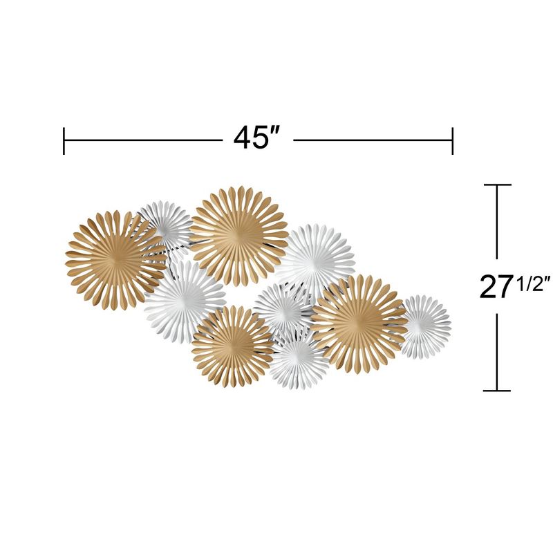 Newhill Designs Sparks 45" Wide Gold and Silver Metal Wall Art