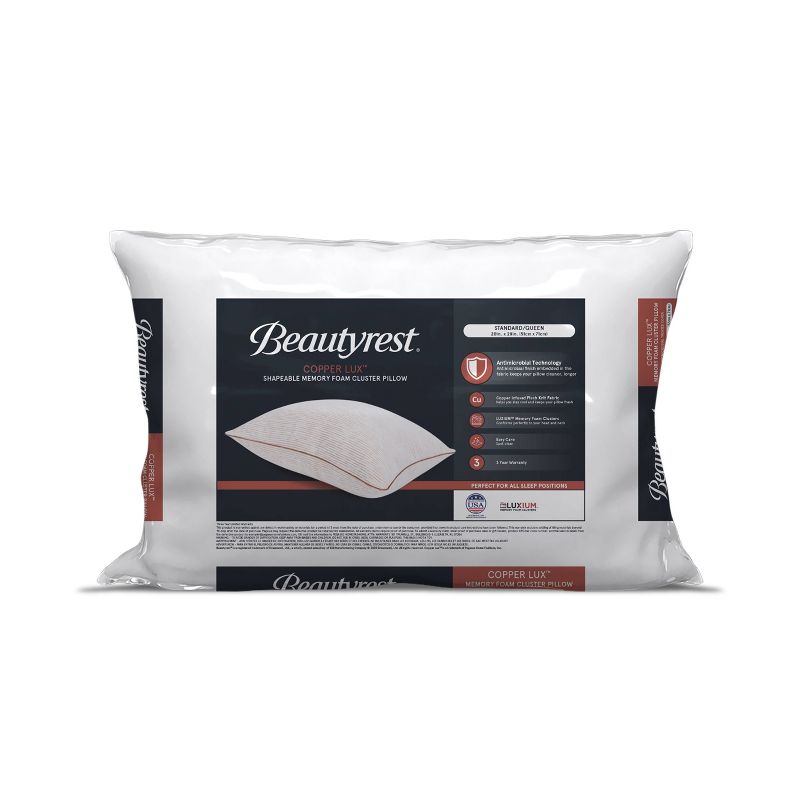 Standard/Queen 2pk Copper Lux Bed Pillow - Beautyrest
