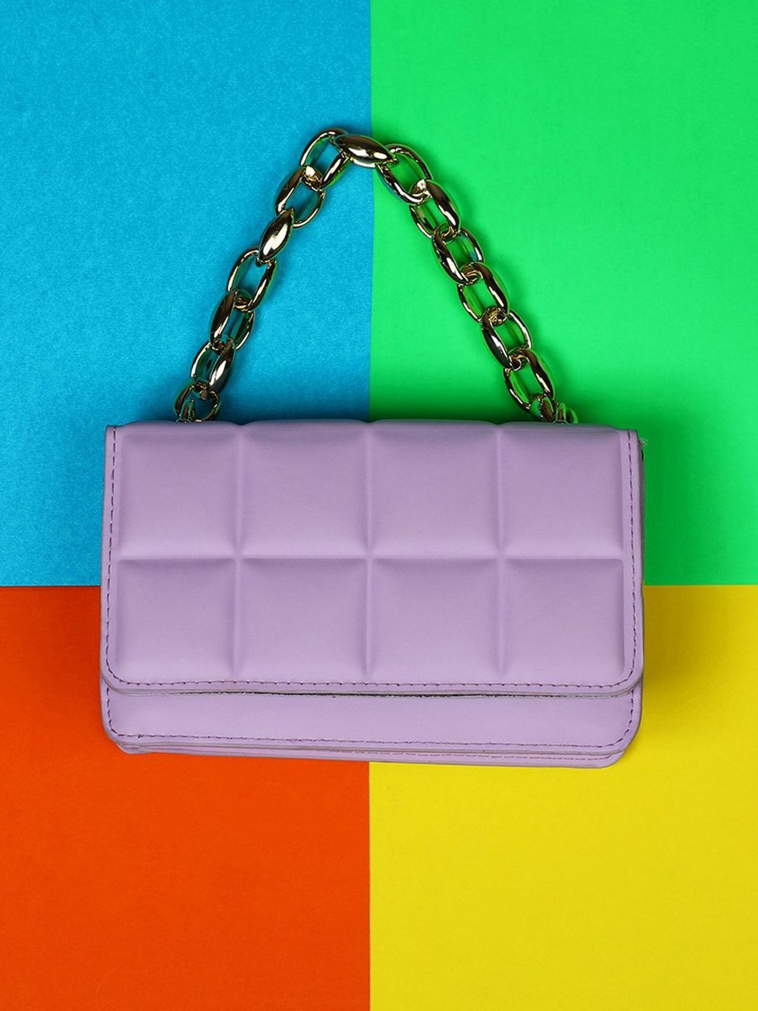 HauteSauce Purple Quilted Small Handbag