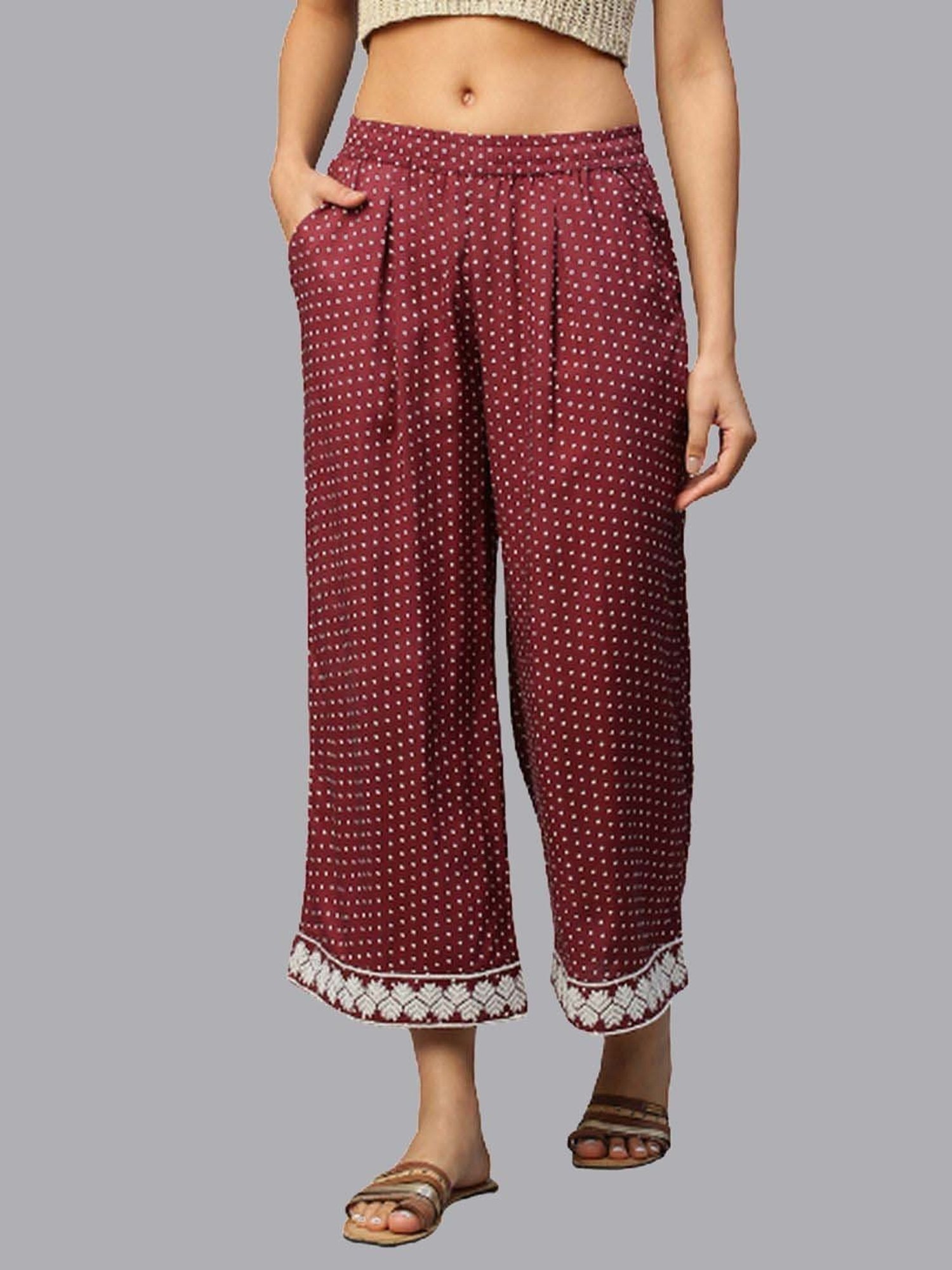 Chemistry Red Polka Dots Palazzos