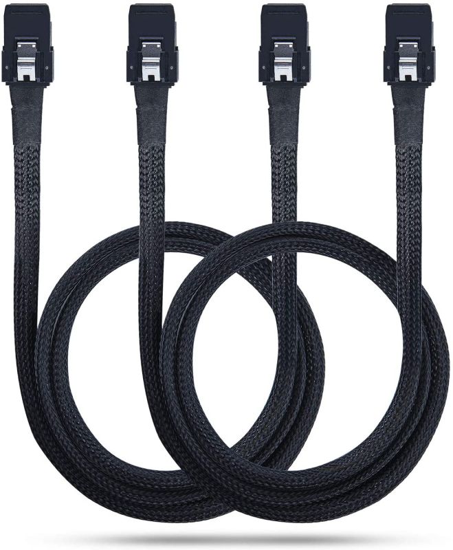 6G Internal Mini SAS SFF-8087 to SFF-8087 Cable, 100-Ohms, 0.8-m(2.64ft), 2 Pack