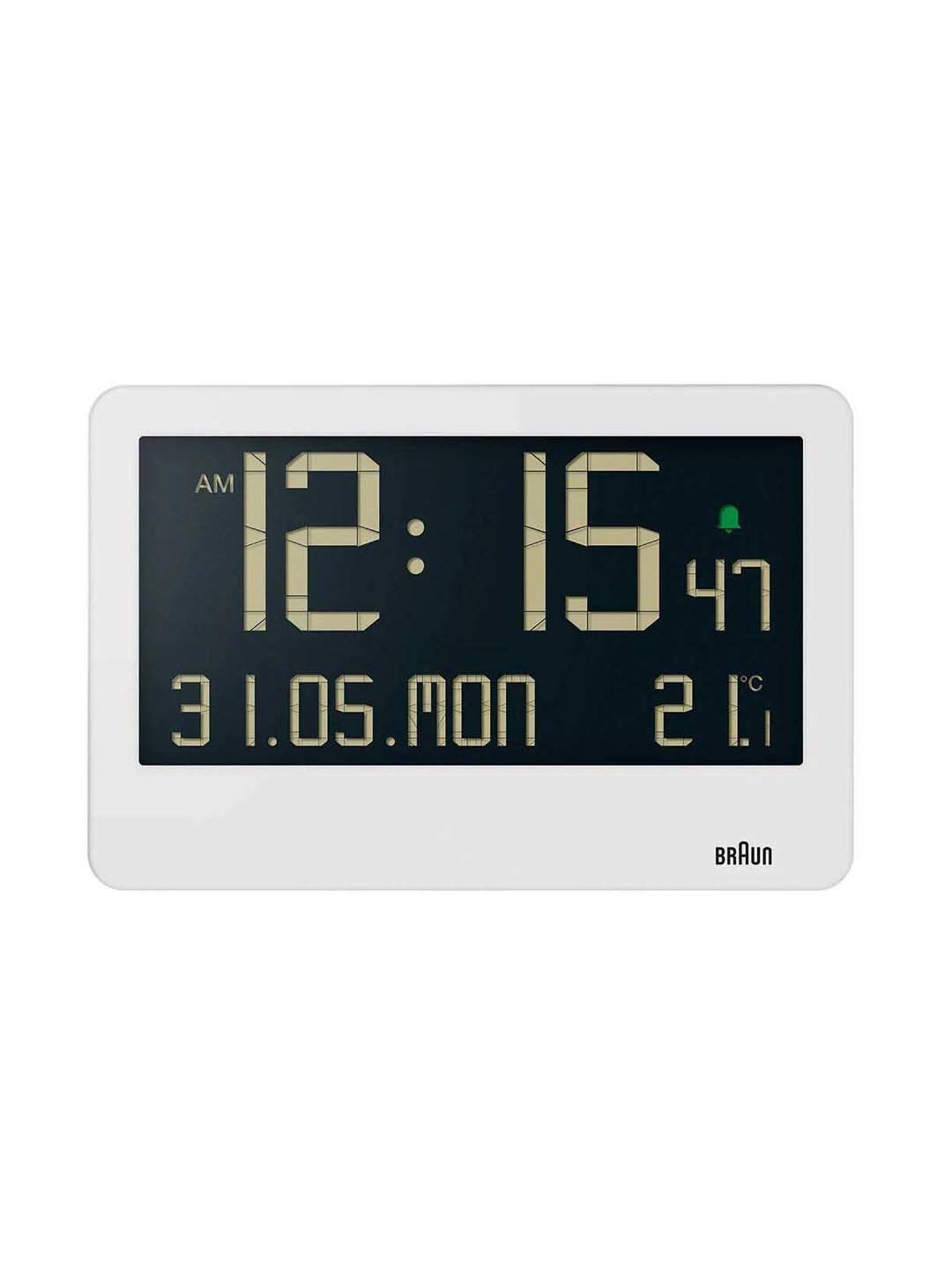 Braun White Classic Analog Alarm Clock