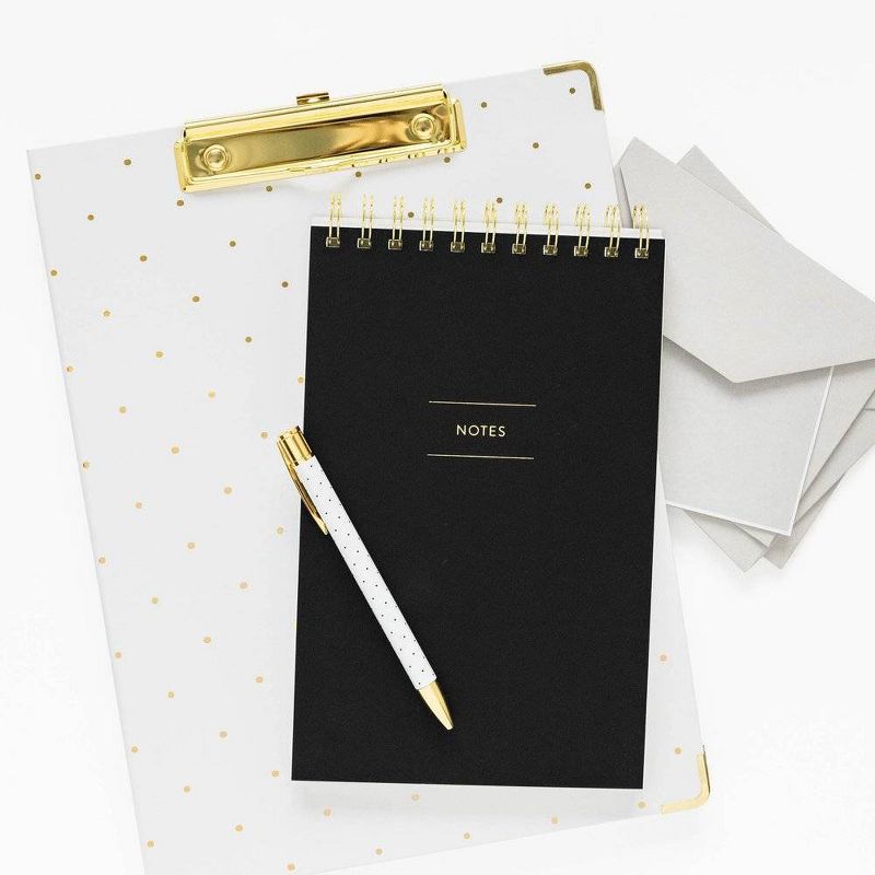 Clipfolio with Removable Legal Pad White with Gold Dots - Sugar Paper™