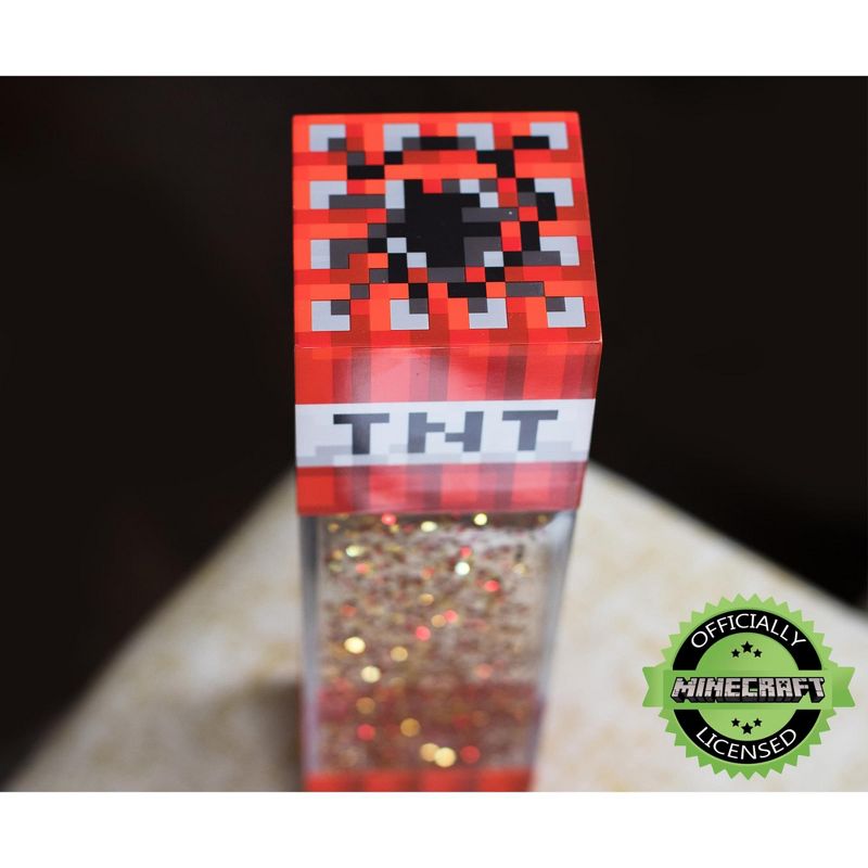 Robe Factory LLC Minecraft TNT Block LED Glitter Motion Lamp | 12 Inches