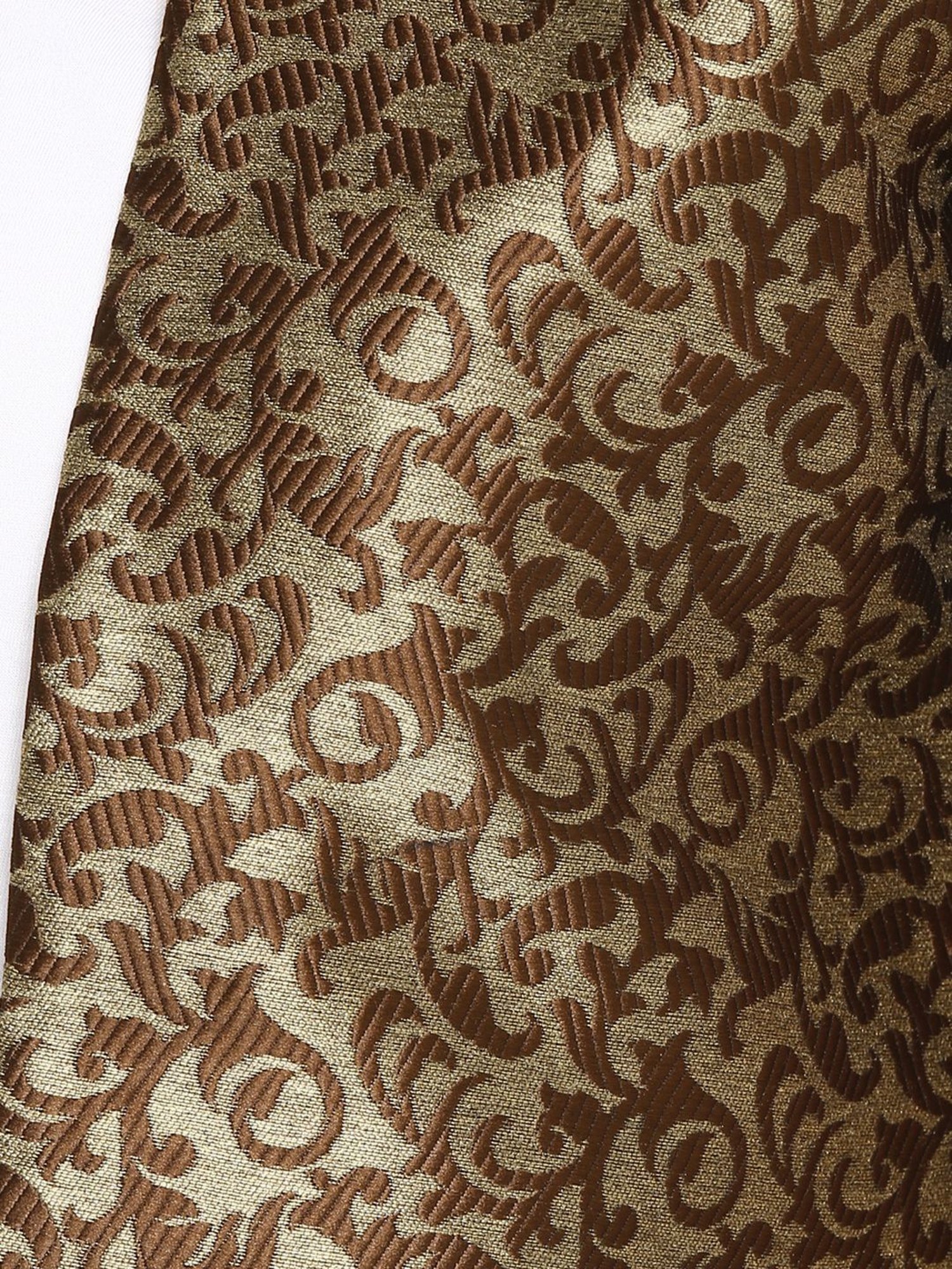 Hangup Brown Jacquard Pattern Shrug