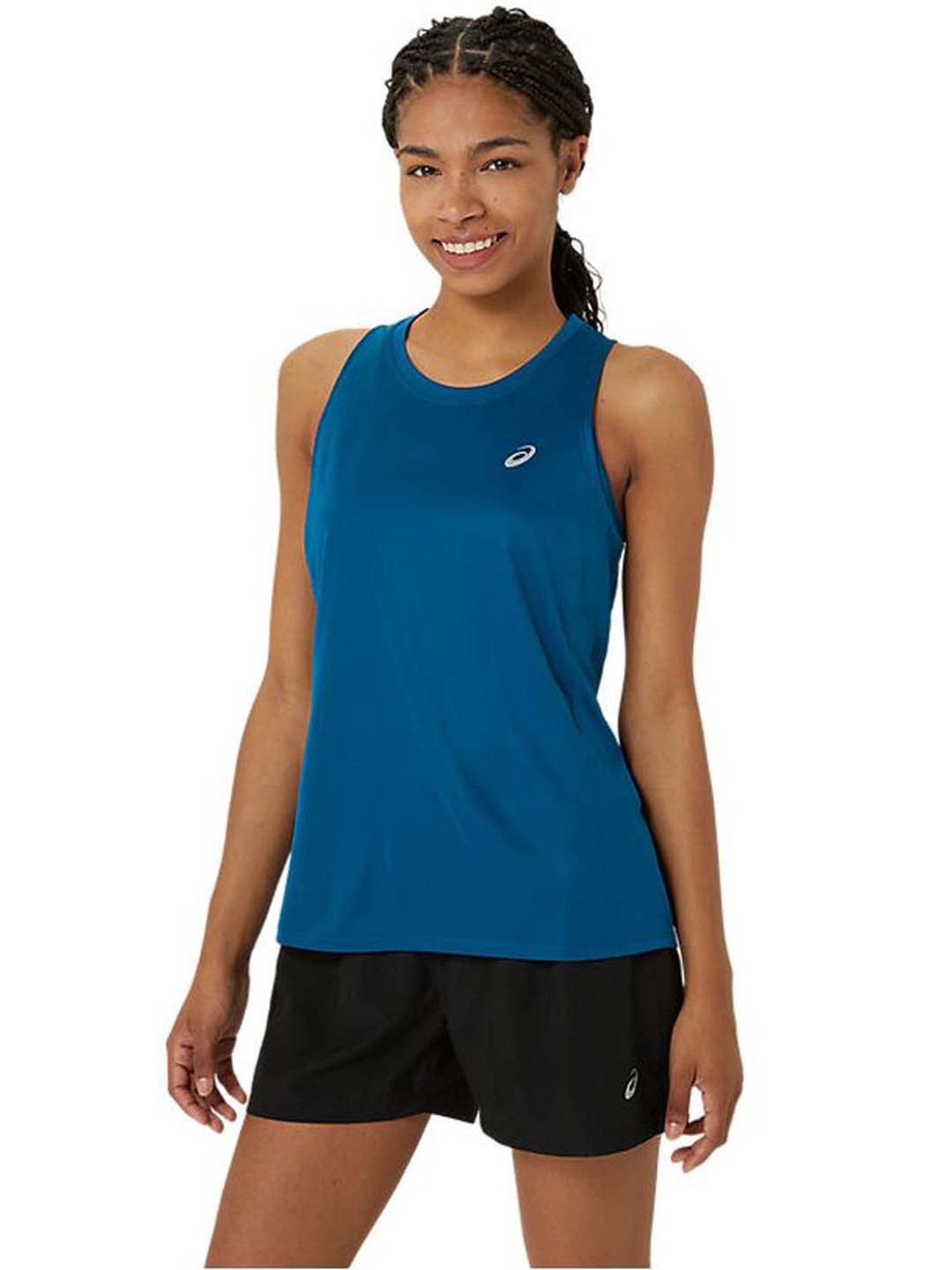 Asics Blue Plain Sports Tank Top