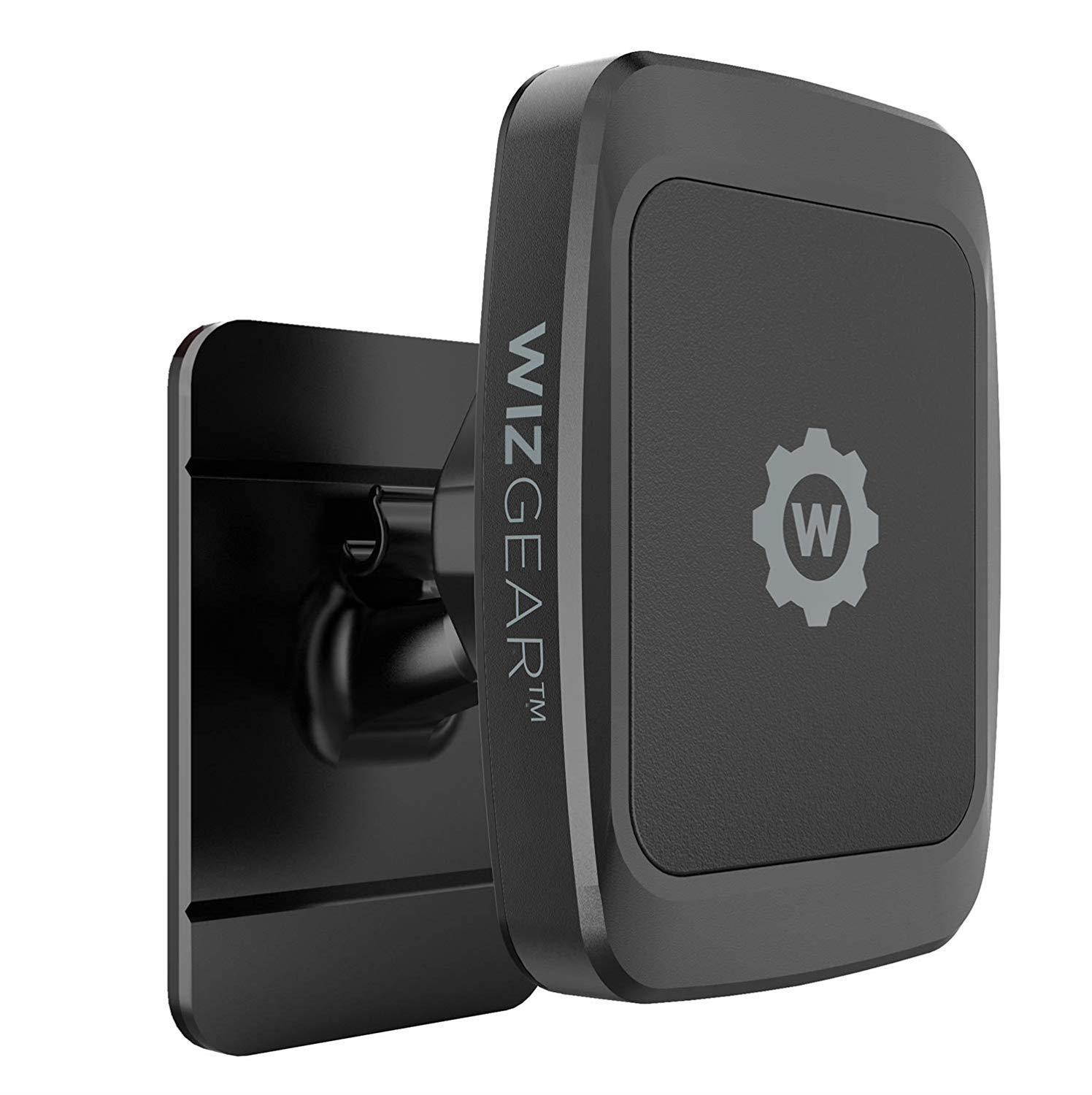 Magnetic Phone Car Mount, WizGear Universal Stick On Dashboard Magnetic Car Mount Holder, for Cell Phones and Mini Tablets with Fast Swift-snap Technology, (Newer Model)
