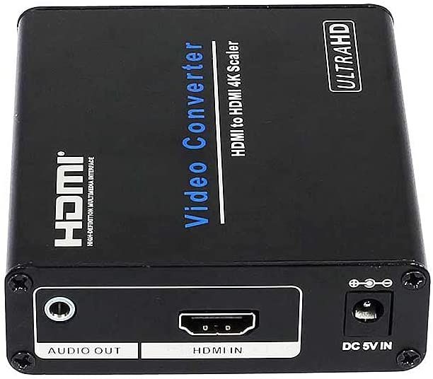 Docooler AM-9H20 HDMI Adapter HDMI to HDMI 4K Scaler Amplifier HDMI Down/Up Scaler Converter Switch for HDTV Blue-DVD Portable US Plug