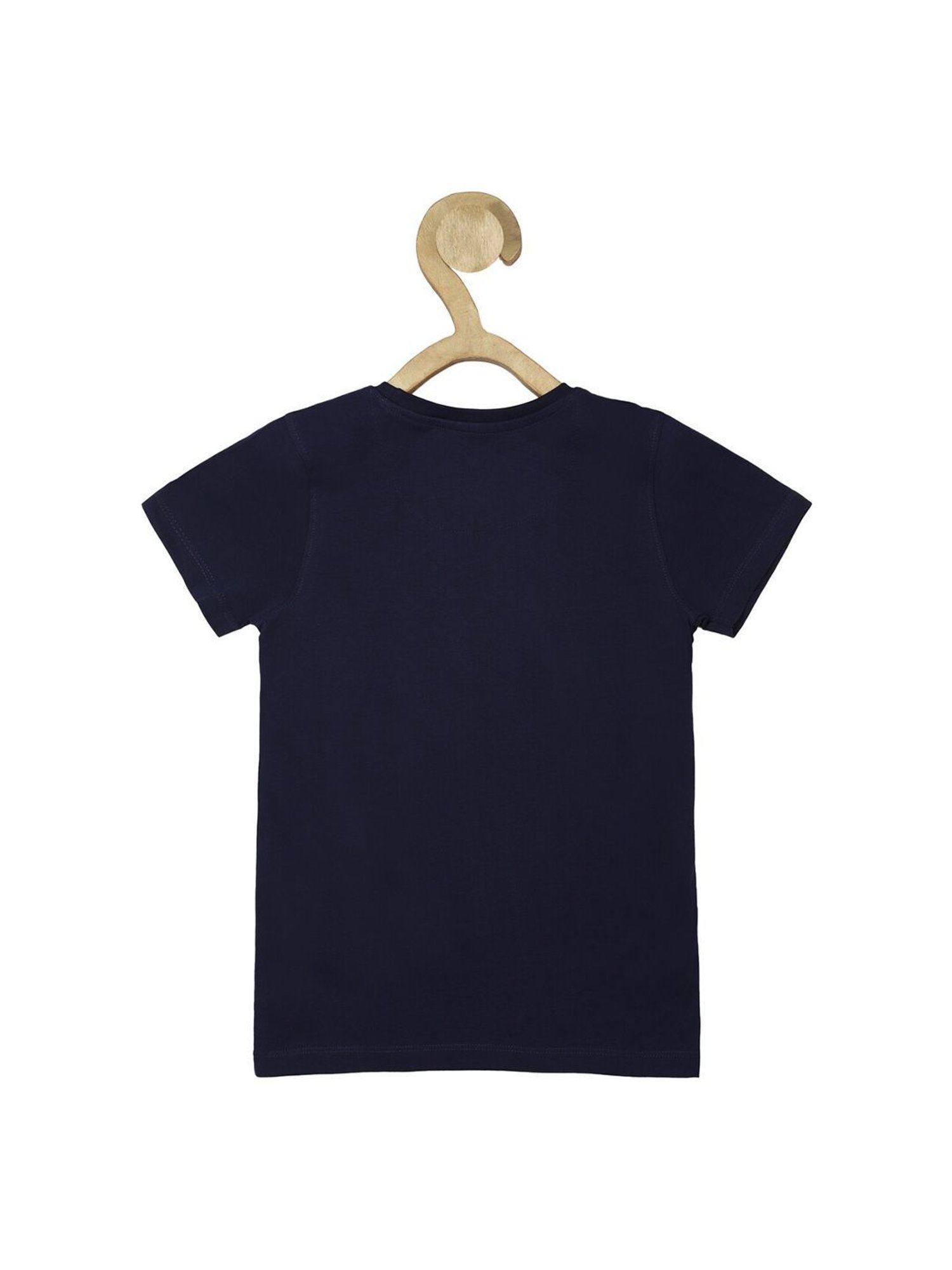 MINIKLUB Boys Blue Printed Full Sleeves T-Shirt