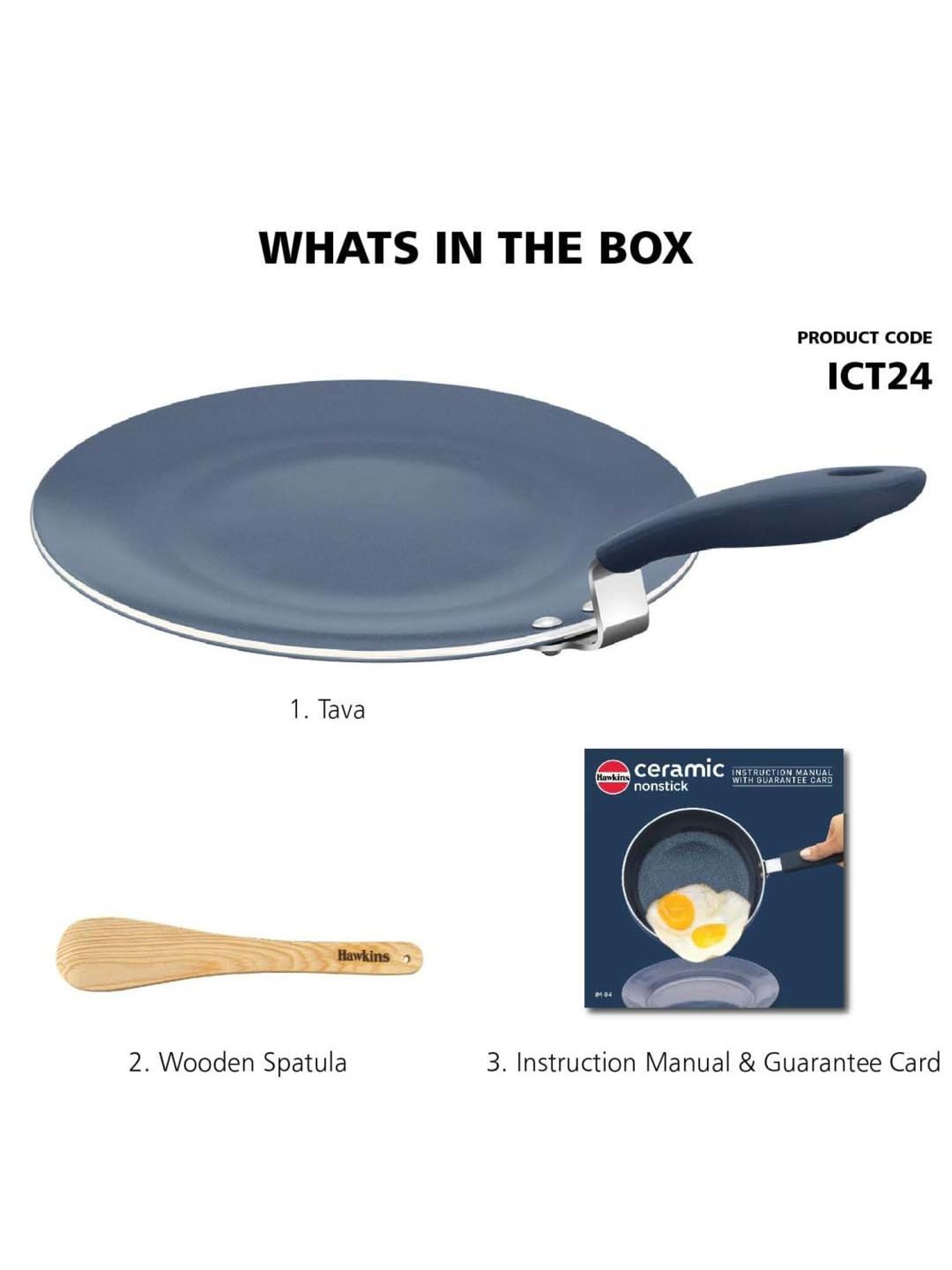 Nirlon Pure Grade Virgin Aluminium Non-stick Induction Base Flat Tawa - 26 cm Diameter