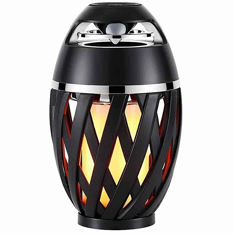 Flame Table Lamp, Ajxchen Outdoor Torch Atmosphere Bluetooth Speakers with Stereo Sound Exclusive Bass Up HD Audio Wireless Portable Table Lamp Night Light Speaker BT 5.0 for iPhone iPad Android