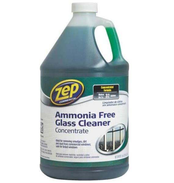 Zep Commercial ZU1052128, Ammonia-Free Glass Cleaner, Agradable Scent, 1 gal Bottle