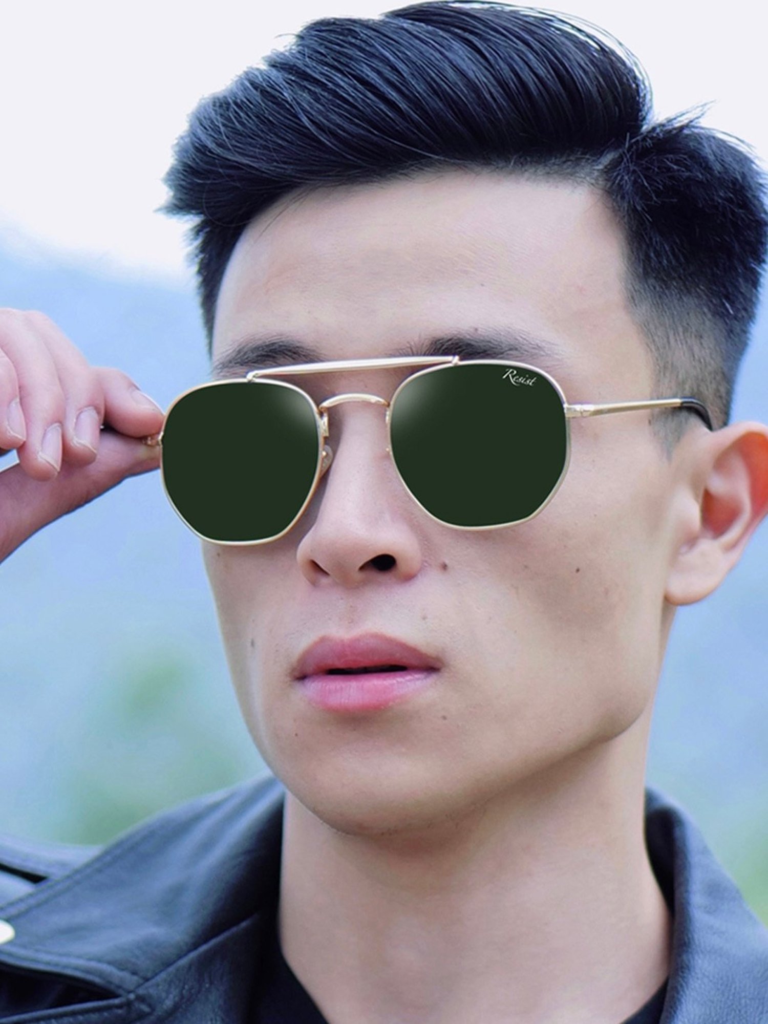 Resist Eyewear Green UV Protection Unisex Sunglasses