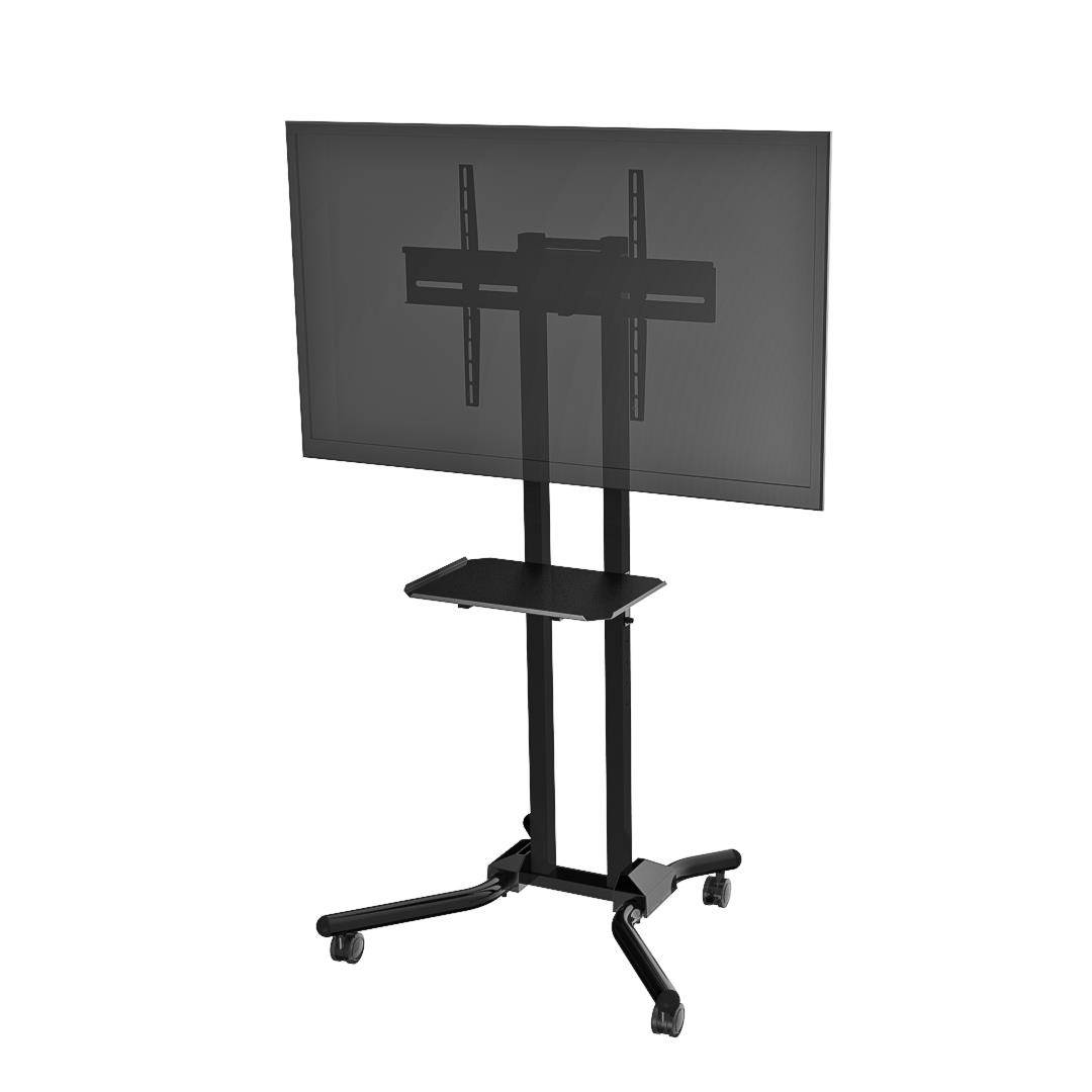 Cotytech Adjustable Ergonomic Mobile TV Cart for 32 inch - 56 inch With 1 Shelf