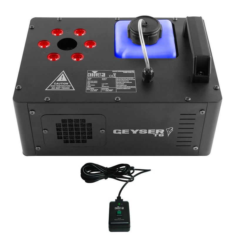 Chauvet DJ Geyser T6 Smoke Pyrotechnic Fog Machine & LED Light Effect w/ Remote