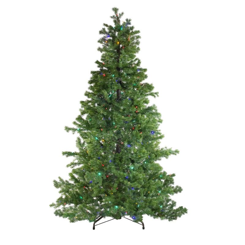 Northlight 7.5' Prelit Artificial Christmas Tree LED Layered Pine Instant Power - Dual Color Lights
