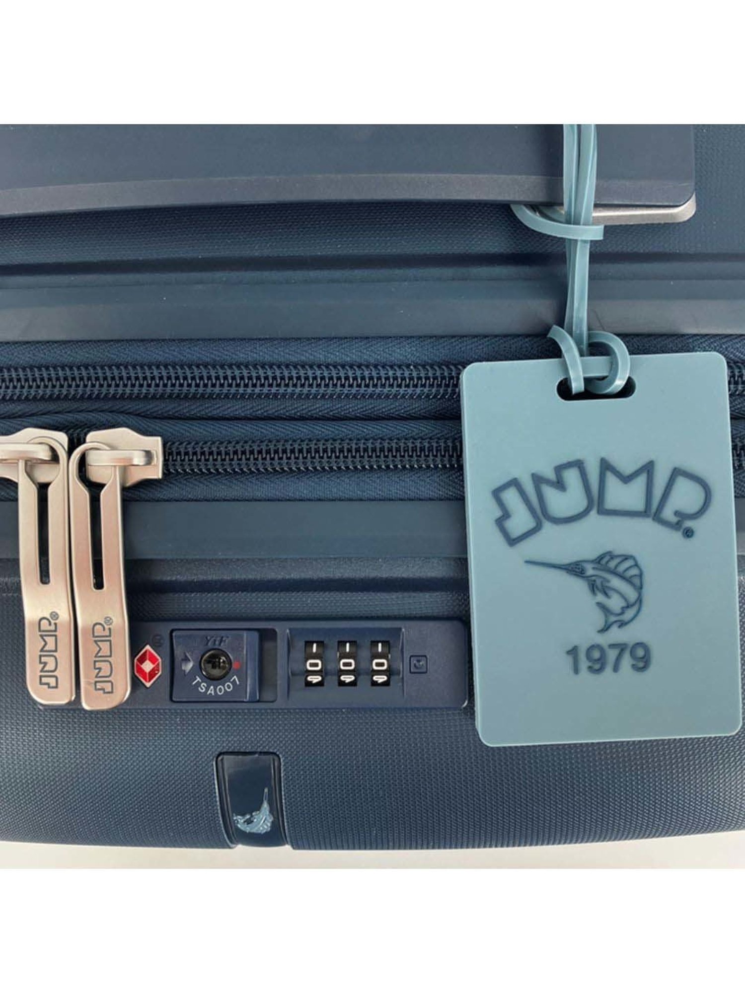 Jump Evae Light Blue 8 Wheels Medium Hard Cabin Trolley Bag