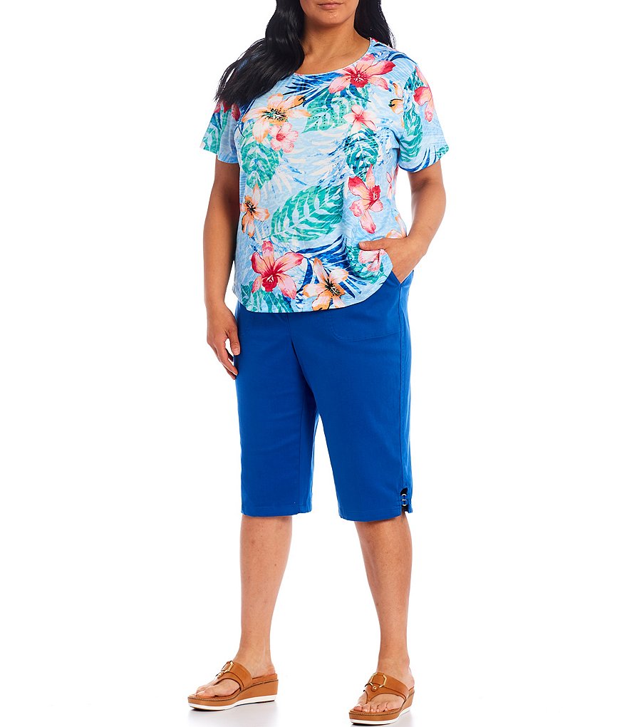 Vince Camuto Plus Size Tencel Drawstring Shorts