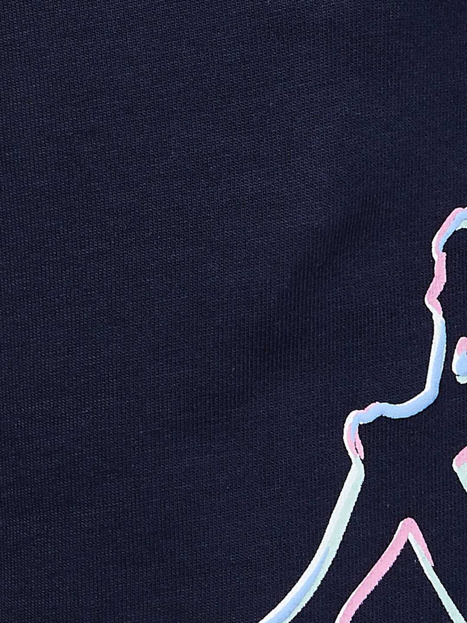 KAPPA Navy Cotton Regular Fit Printed Shorts