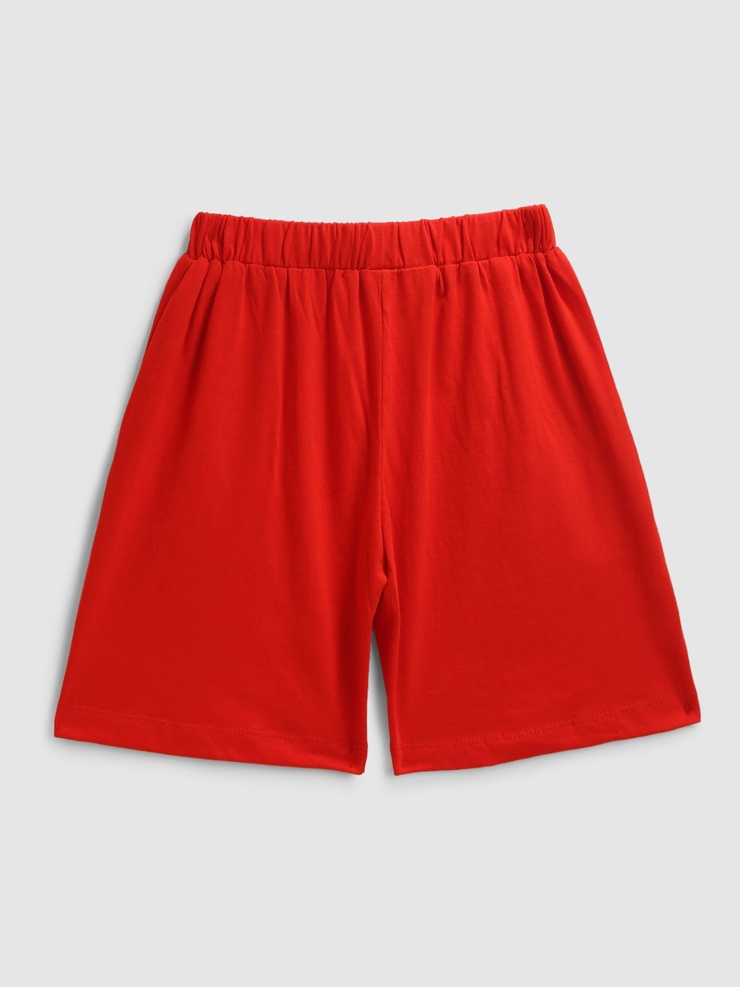 Kids Craft Red & White Cotton Printed Shorts