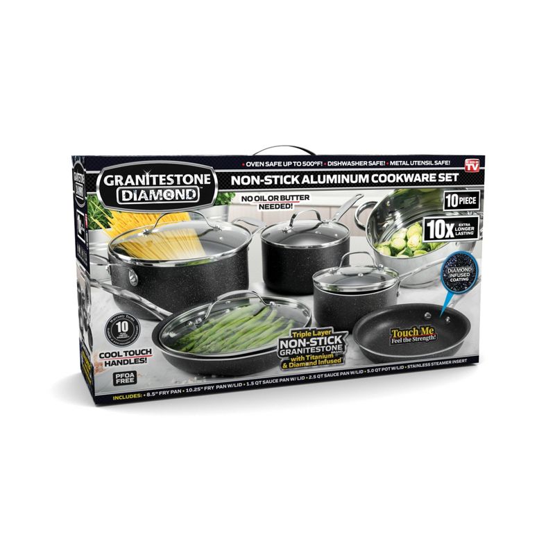 Granitestone 10pc Diamond Cookware Set