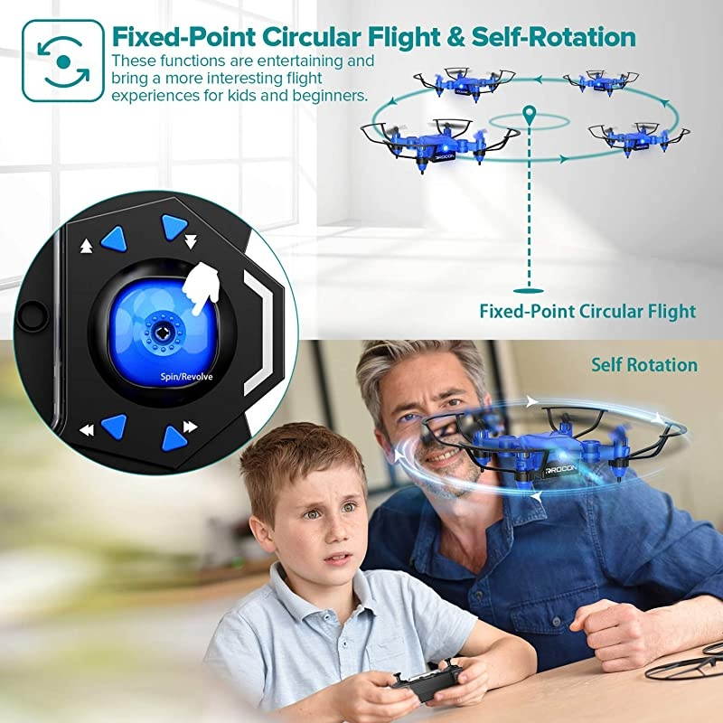 Mini Drone for Kids Scouter Foldable Beginner drone with Altitude Hold3D FlipsSelfRotatingHeadless ModeOneKey TakeOff amp LandingOneKey ReturnSpeed Adjustment2 Charge Ways
