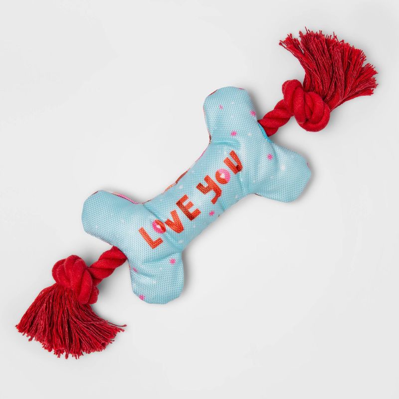 Plush Bone and Rope Dog Toy - Blue - Boots & Barkley™