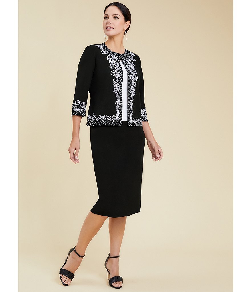 Ming Wang Straight Washable Skirt