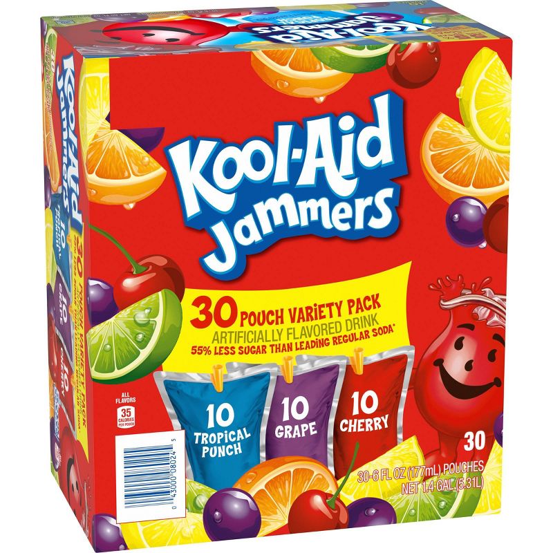 Kool-Aid Jammers Variety Pack - 30pk/6 fl oz Pouches