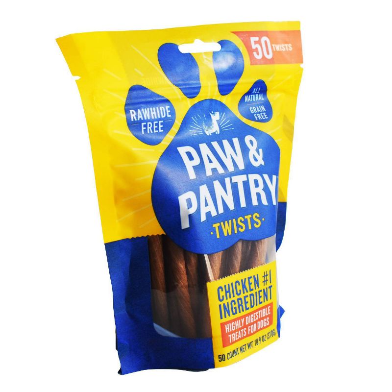 Paw & Pantry Chicken Twists Dog Treats - 50pk