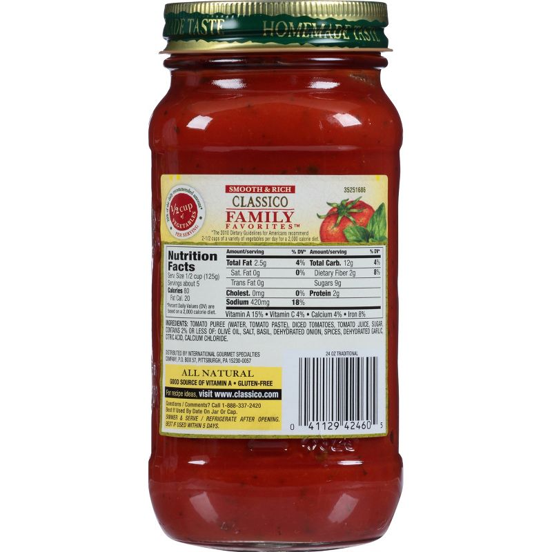 Classico Marinara Pasta Sauce - 24oz