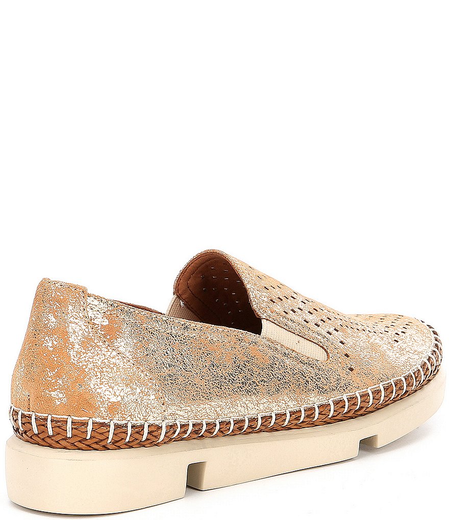 L'Amour Des Pieds Leather Stazzema Metallic Sneakers