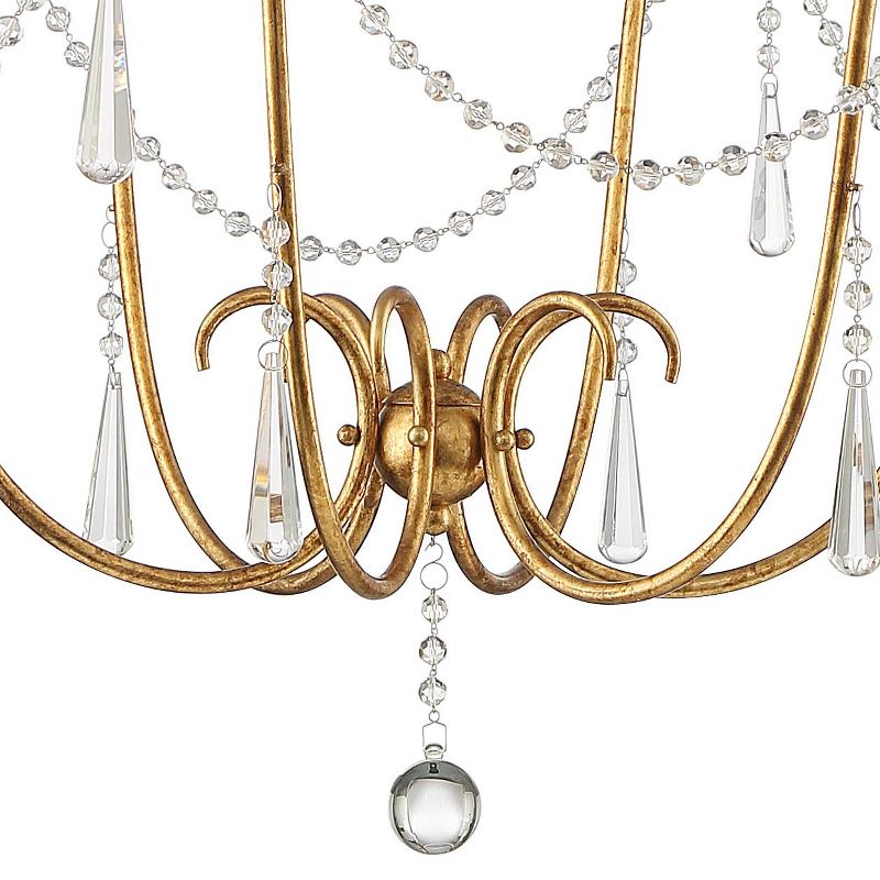 Possini Euro Design Possini Euro Charlotte 35" Wide Gold Leaf 6-Light Chandelier