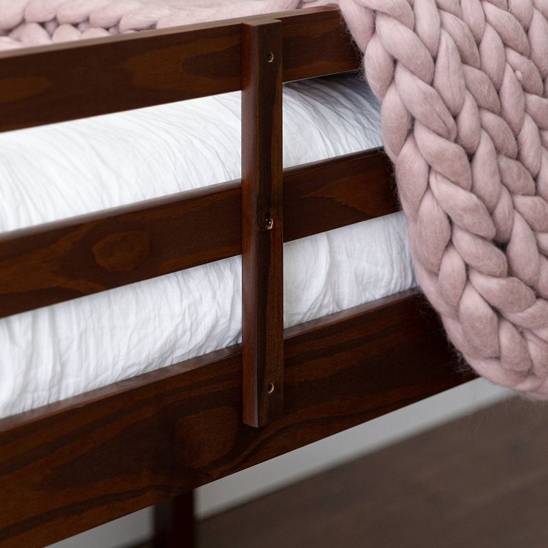 Twin Solid Wood Low Loft Bed Walnut - Saracina Home