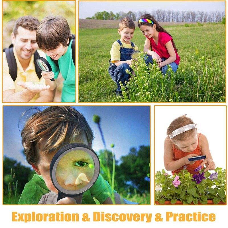 Light Magnifier For Reading Magnifying Glass For Reading Magnifier With Light,10 Led 6X Magnifier Glass,Handheld Magnifie