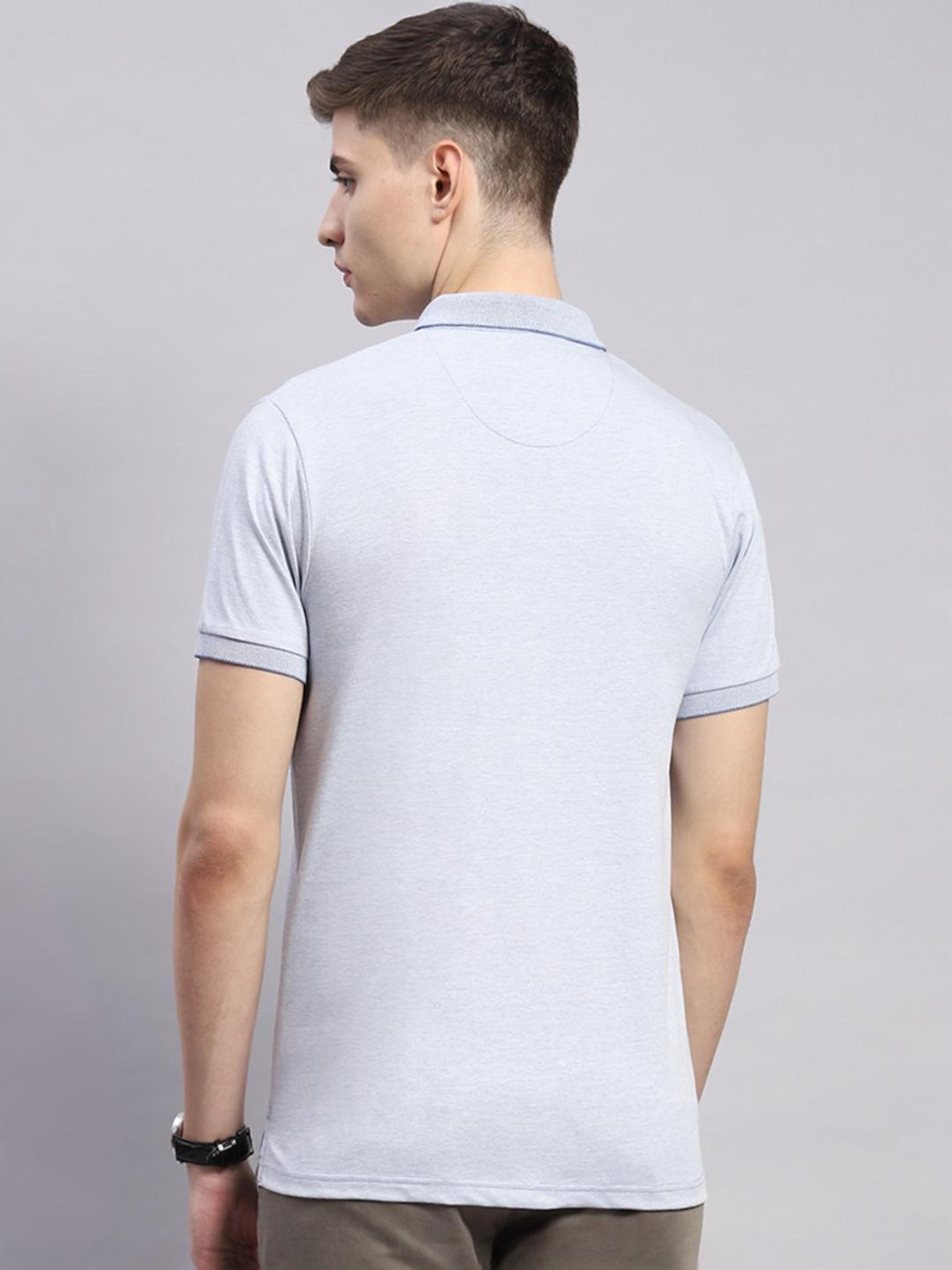 Monte Carlo Sky Cotton Regular Fit Polo T-Shirt