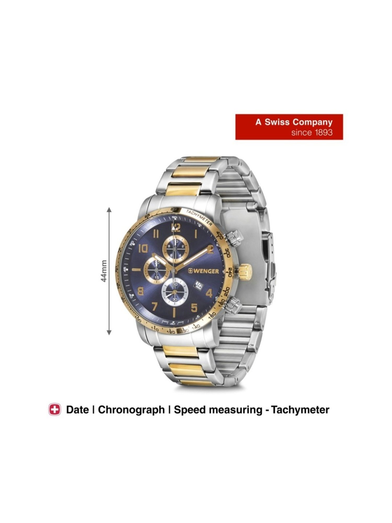 Wenger Swiss Made 01.1543.112 Attitude Chrono Analog Watch for Men