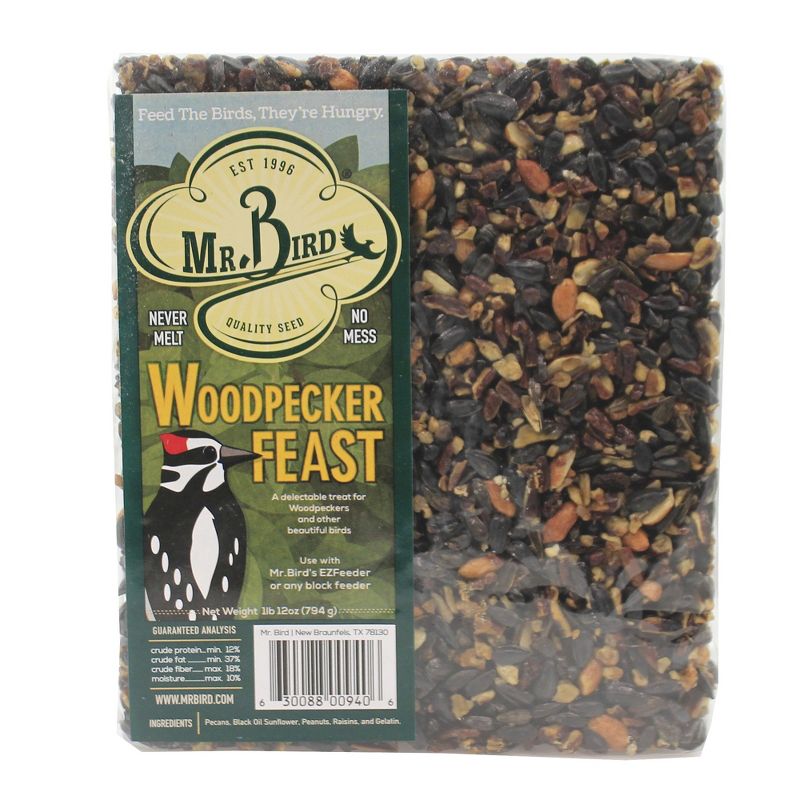 Home & Garden 7.38" Pecan  Woodpecker Feast Set/2 Bird Large Cakes Feeding Mr Bird  -  Bird And Wildlife Food