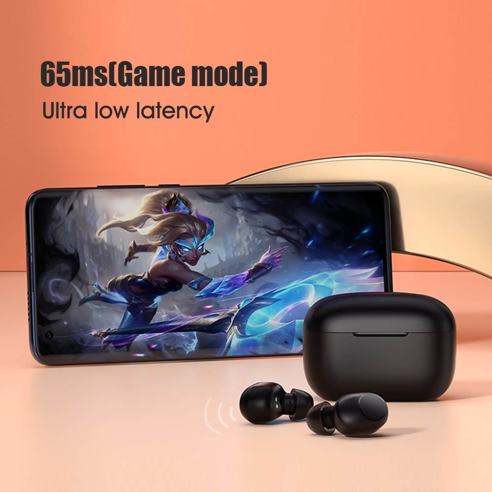 Xiaomi Youpin Haylou GT5 True Wireless Earbuds BT 5.0 Headphones with Touch Control Dual Hosts Voice Assistance Supports Wireless Charging TWS Headsets with In-ear Detection Battery Indicator for