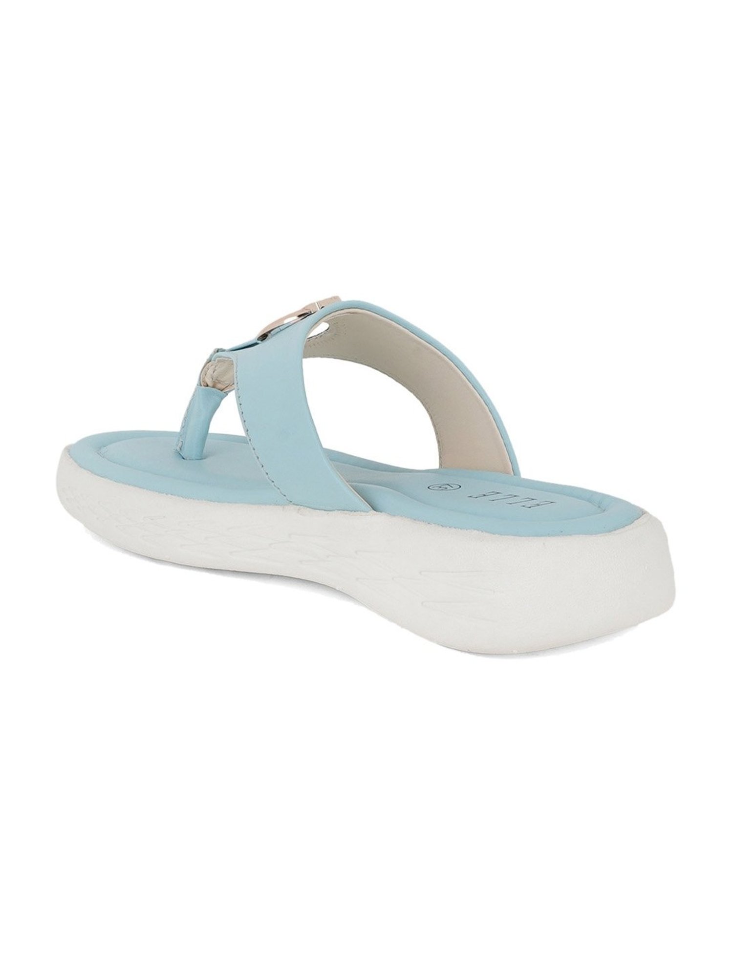 Elle Women's Sky-Blue Thong Wedges