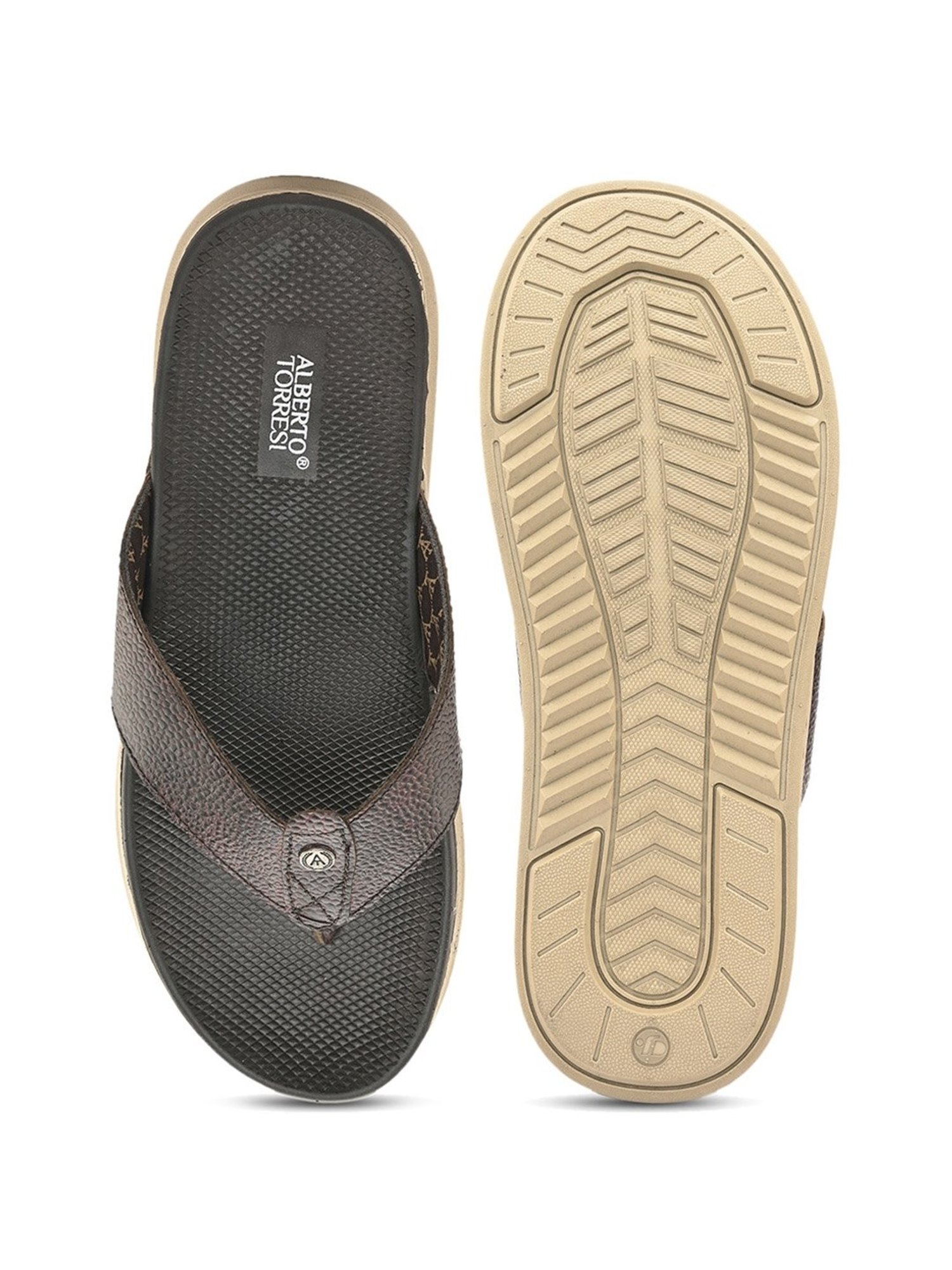 Alberto Torresi Men's Brown Thong Sandals