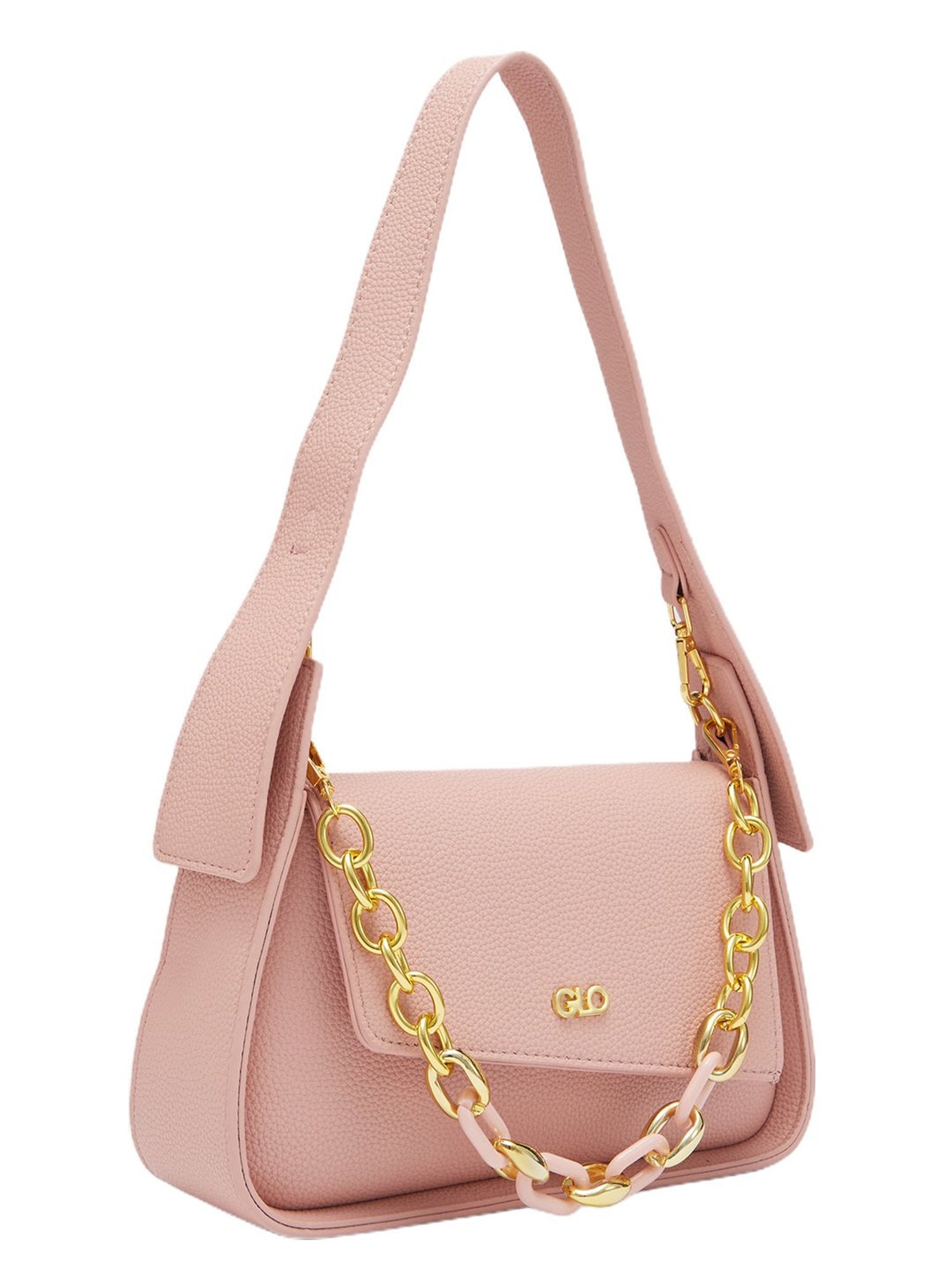 Globus Women Pink Textured Vegan Leather Handheld Bag